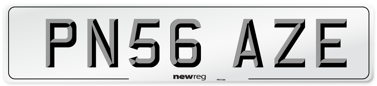 PN56 AZE Number Plate from New Reg